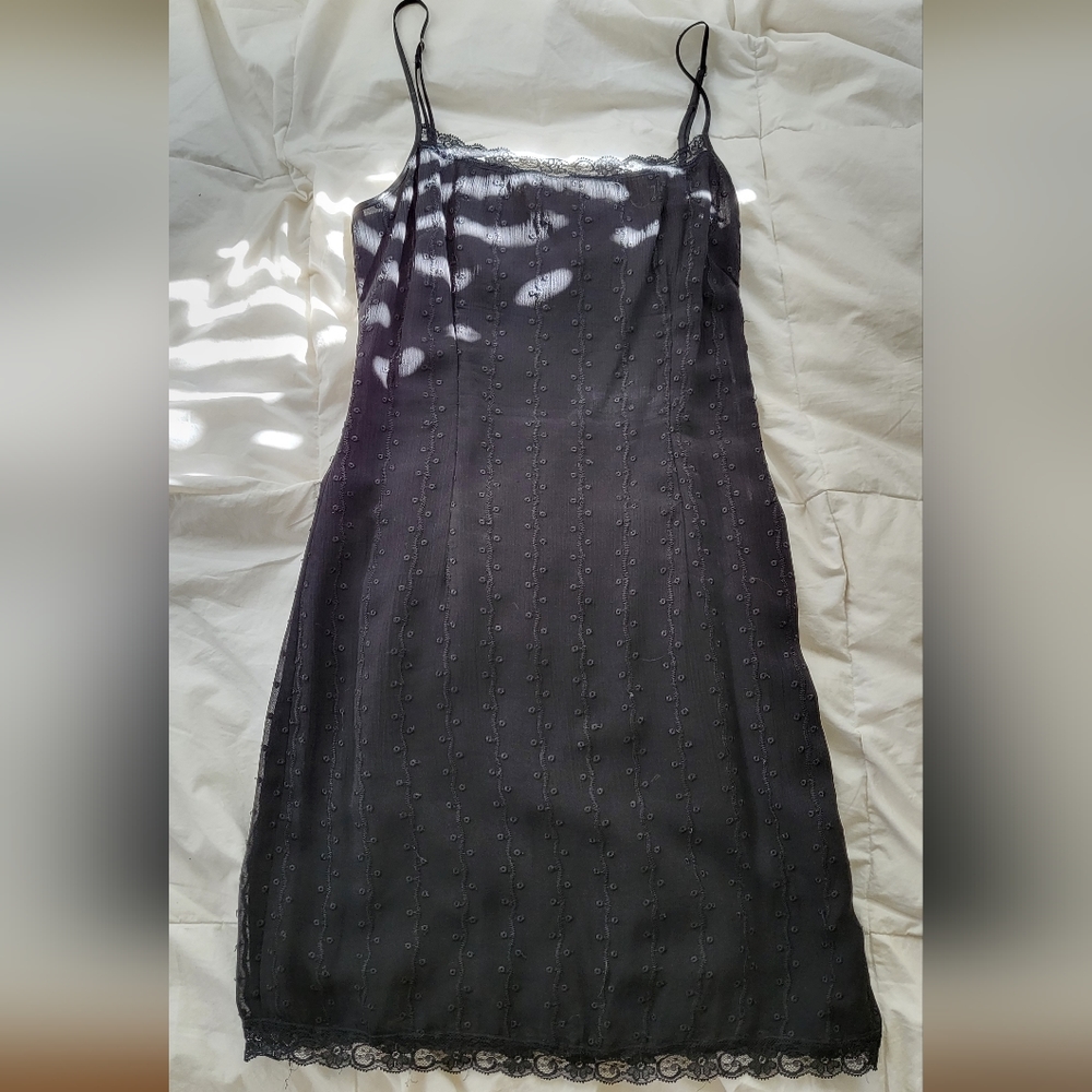 Vintage Black Moschino size 8  slip dress.